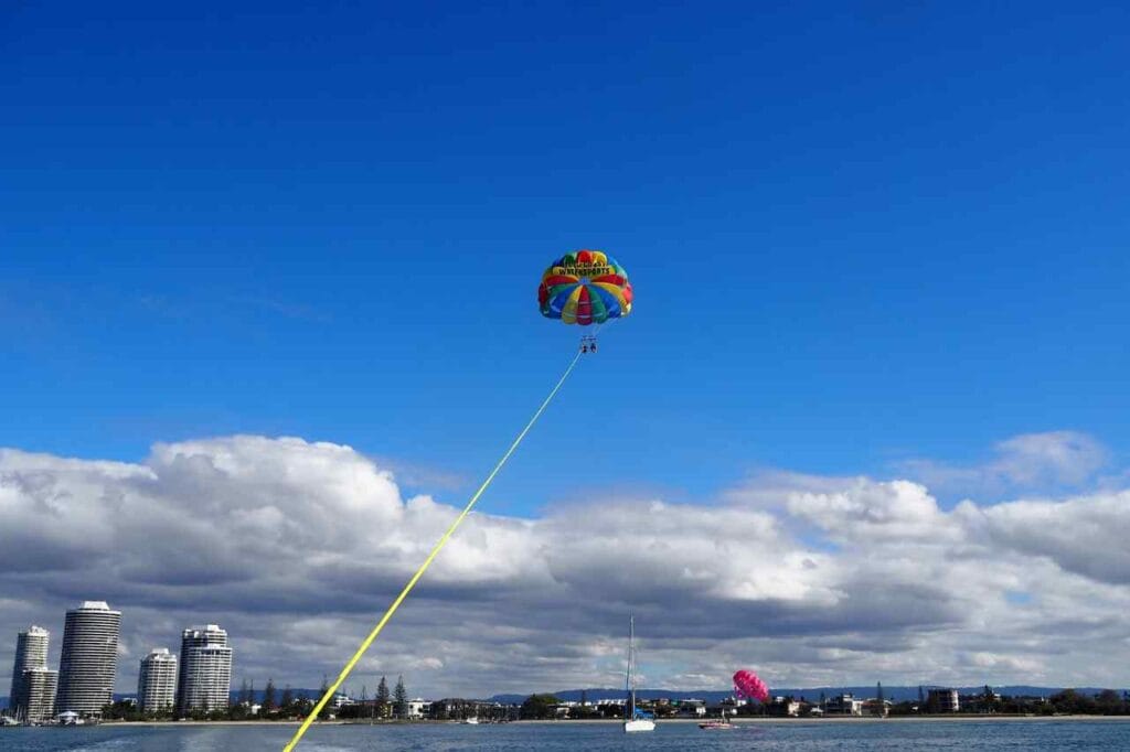 Parasailing over Surfer Paradise